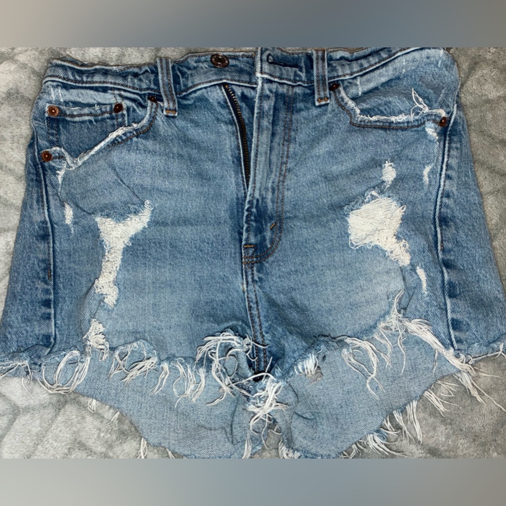 Abercrombie & Fitch Light Blue Denim Shorts